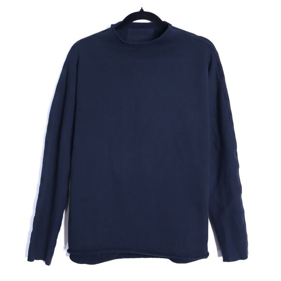 FRANK & EILEEN Effie Funnel Neck Capelet Sweatshirt Black Long Sleeve Women's L - Picture 2 of 13